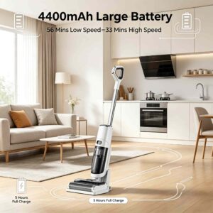 T9 Pro 3-in-1 cordless floor washer with electrolyzed-water sterilization, 55-minute runtime and edge self-cleaning