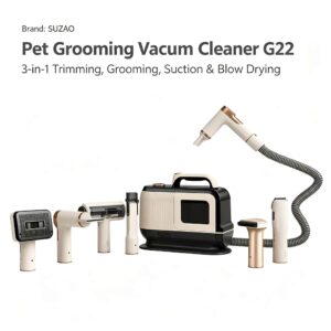 STG22 5-in-1 quiet pet grooming vacuum with 12000Pa suction for B2B wholesale