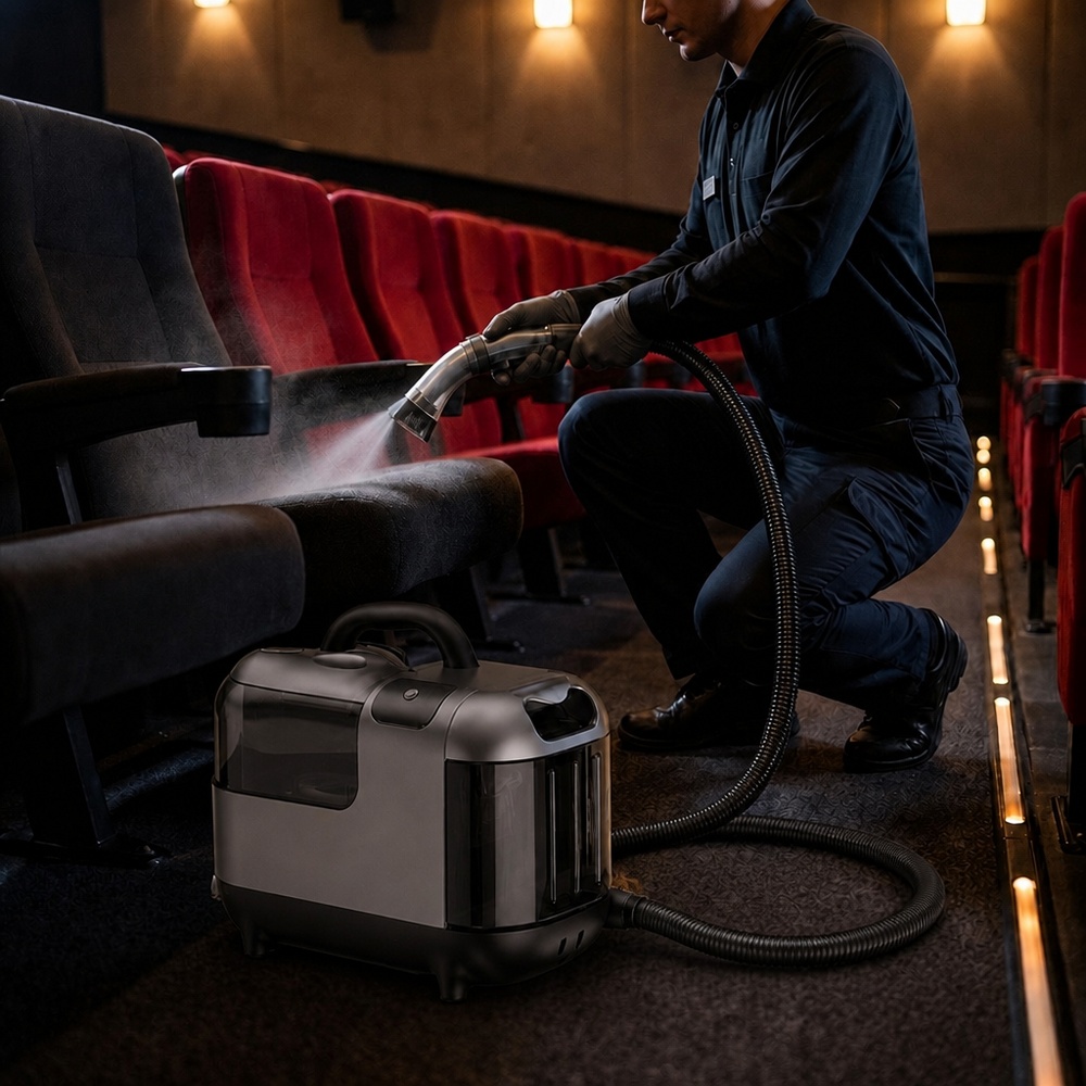 3‑in‑1 steam fabric cleaner for commercial theater cinema seat upholstery deep cleaning wholesale