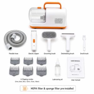 STCY-005 all-in-one pet grooming vacuum kit with H11 HEPA filter