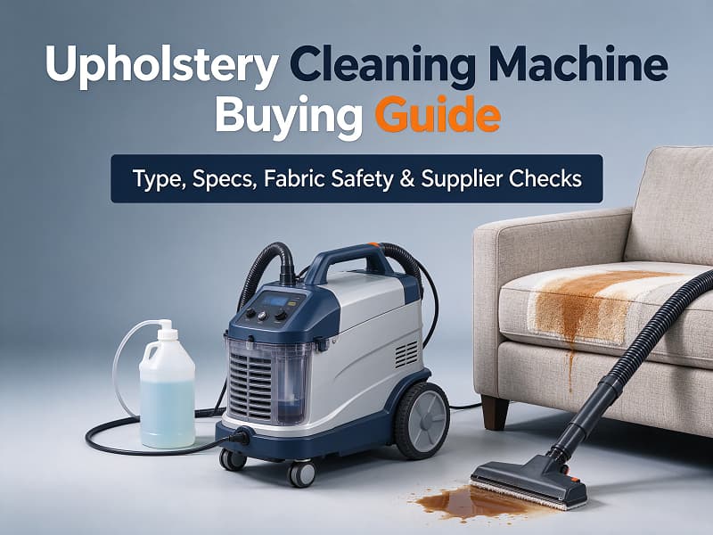 Upholstery Cleaning Machine Buying Guide: type, specs, fabric safety and supplier checks for distributors and professional cleaners