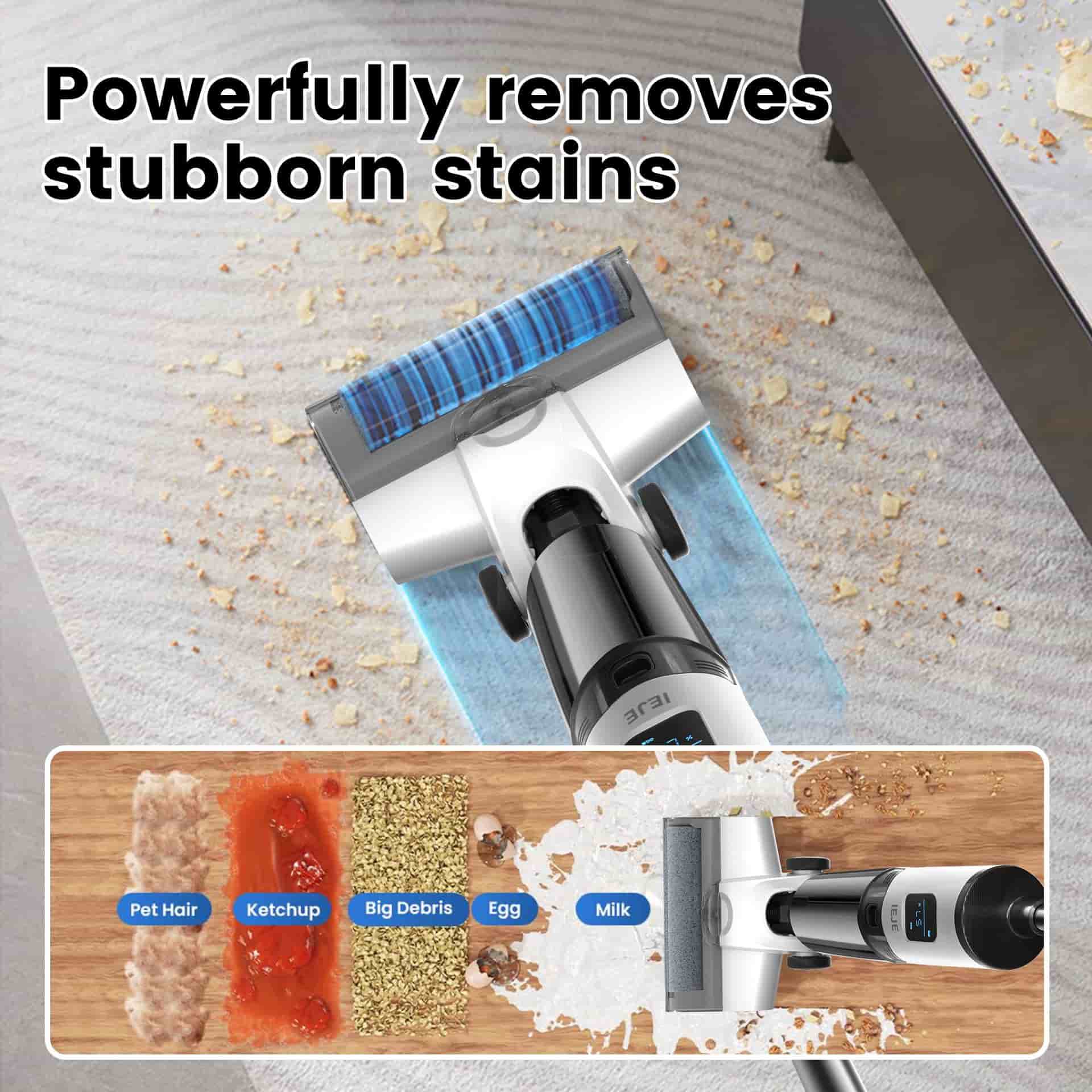 803 cordless wet dry floor washer, powerfully removes stubborn stains on multi floor surfaces