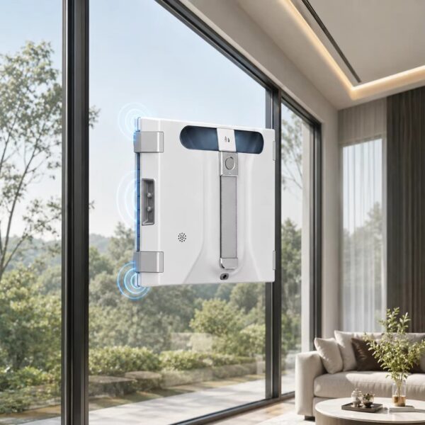 ST-K1 square smart window cleaning robot with 3400Pa suction and 115ml double-sided spray cleaning curtain-wall glass — wholesale OEM window cleaning robot