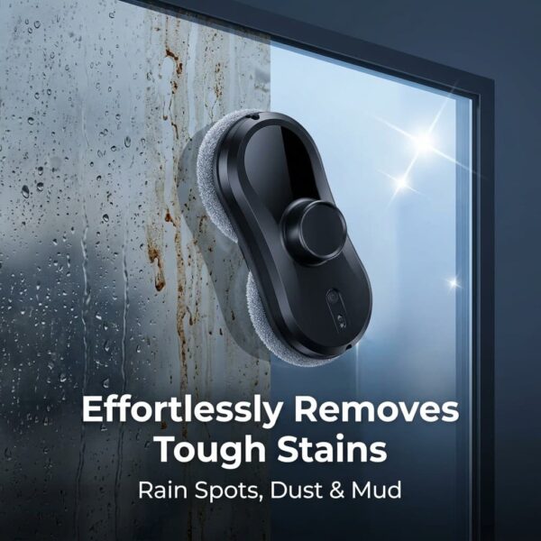 X11-PRO smart window cleaning robot with 3000Pa variable suction, dual ultrasonic mist and 200kg safety rope on high-rise glass — wholesale smart glass cleaner